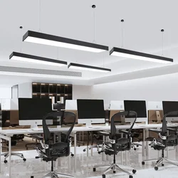 Desheng Viseća lampa LED, 120×7 cm, 32 W, Crna