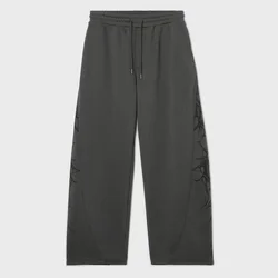 Cropp - Pantalone s printom - tamno siva