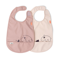 DONE BY DEER Portikla za bebe Deer Friends W/Velcro, 2 komada, Roze