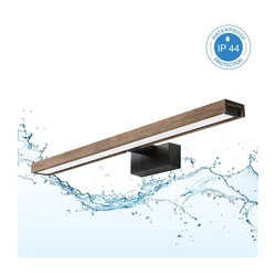 Brilagi -LED svetlo za kupatilsko ogledalo 3u1 WOODY MIRROR LED/12W/230V IP44 crna/hrast orah