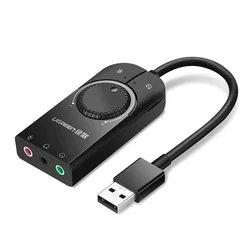 UGREEN Eksterni stereo adapter CM129 crni