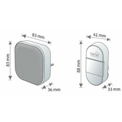 Kućno zvono 230V, 140m sa kinetičkim tasterom DBK1401AC