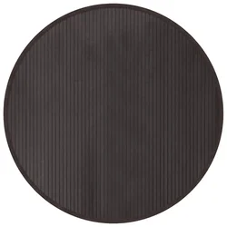 Vidaxl Okrogla preproga temno rjava 100 cm bambus