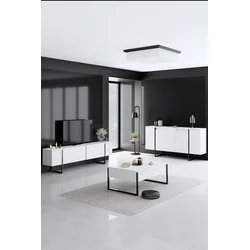 Hanah Home Set TV Komoda i klub sto Belo-Crni