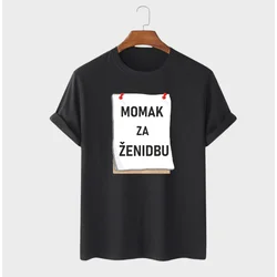 MAFIMI Muška majica Momak za ženidbu, Crna