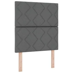 Vidaxl LED Box Spring Postelja Temno siva 80 x 200 cm blago