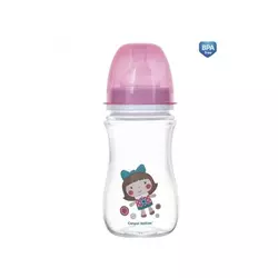 Canpol Baby Flašica Široki Vrat, Antikolik - Easy Start- 240 Ml - Toys Pink Doll