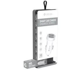 DEVIA Auto Adapter IDRAWER Dual USB 3.1A/ bela