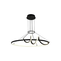 Rabalux Visilica Menazi, Sa daljinskim, LED, 46W, CCT, ?64cm, Crna