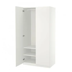 PAX / FORSAND Garderober, bela/bela, 100x60x201 cm
