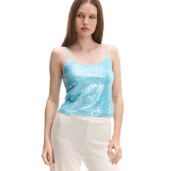 Cropp - Bluza s aplikacija - svetlo tirkizna