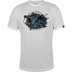 011Shop Muška majica kratkih rukava Keep Fighting - Nema predaje, Bela