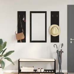 Vješalica za kapute na zidu Zidne Crni hrast 96 x 1,5 x 90 cm