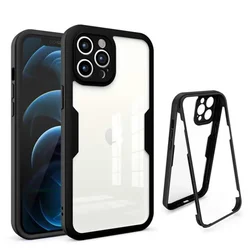 Techsuit – ColorVerse 360 Series obostrana zaštitna maska za iPhone 12 Pro Max – crna