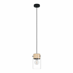 EGLO viseća lampa MADRESELVA E27 O14 cm hrast staklo 43545