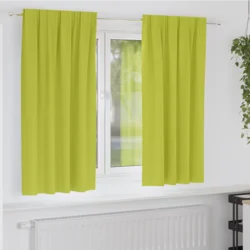 Zavjese za blackout s prstenovima 2 pcs Zelena 175 x 140 cm