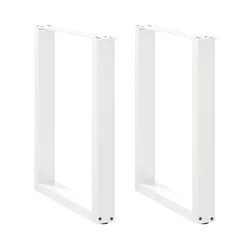 Noge za blagovaonski stol U-oblik 2 kom Bijele 60 x (72-73) cm Čelik