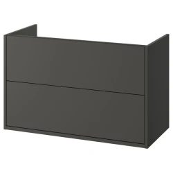 HAVBÄCK Postolje umivaonika s fiokama, tamnosiva, 100x48x63 cm