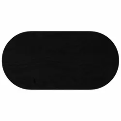 Vidaxl Mizna plošča temno rjava 80x40x2 cm trdna hrastovina ovalna