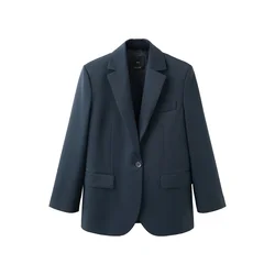 MANGO Blazer Malta mornarska