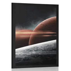 Plakat planeti v galaksiji - 40x60 white