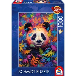 Schmidt Puzzle Panda v mavričnem gozdu 1000 kosov