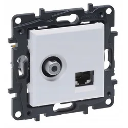 LEGRAND NILOE STEP MODUL BELA TV VTIČNICA TIP F + 1X UAE CAT.6 UTP 863177
