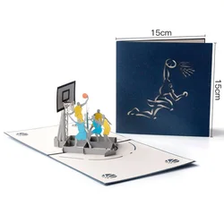 3D pop-up športna voščilnica - Košarka