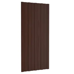 vidaXL Strešni panel 12 pcs Rjava 100 x 45 cm Pocinkano jeklo