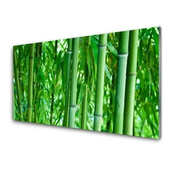 tulup.si Steklena slika Bamboo stem rastlin 120x60 cm 4 obešalnika