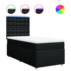 vidaXL vidaXL Box spring postelja z vzmetnico črna 100x200 cm blago, (21291874)