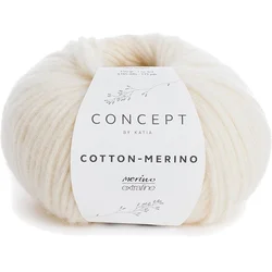 Katia Cotton Merino 100 Ecru Pletilna preja