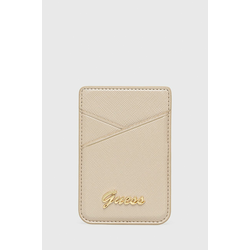 Guess Wallet Card Slot GUWMSSASLGO MagSafe Saffiano gold (GUWMSSASLGO)