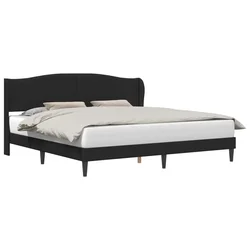 Vidaxl Konstrukcija postelje Črna 180 x 200 cm Umetno usnje