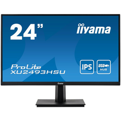iiyama 24 ETE IPS-panel, 1920x1080, 4ms, 250cdm˛, Speakers, VGA, HDMI, DisplayPort, USB-HUB (23,8 VIS) ( XU2493HSU-B1 )