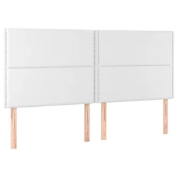 Uzglavlje Bijelo 180x5x118/128 cm Imitacija kože