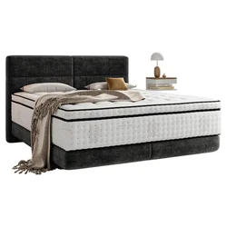 Esposa POSTELJA BOXSPRING 140 cm x 200 cm , tekstil črna