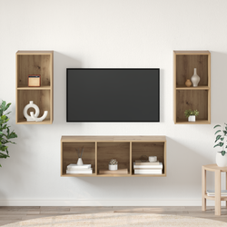 Set TV komoda Zidne Umjetnički hrast 37 x 37 x 107 cm