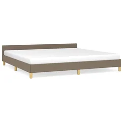 Vidaxl Posteljni okvir brez vzmetnice taupe 200x200 cm blago