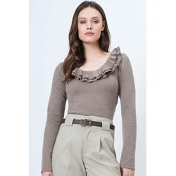 Trend Alacati Stili Ženska bluza Alc-X14696, Braon