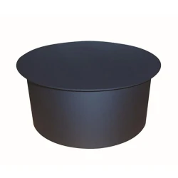 Dimni pokrovček 145 mm t.1,5 mm ČERNO