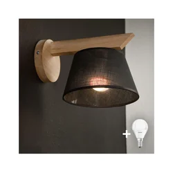 Brilagi - LED Zidno svetlo ANTHONY 1xE14/40W/230V hrast/crna