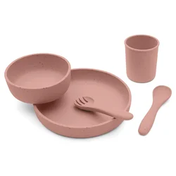 Kikka Boo silikonsti set za hranjenje 5/1, Blush