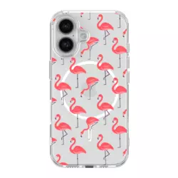 Maska Mag Case Nanobit Print za iPhone 17 Tropical Flamingos