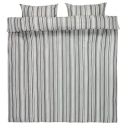 Set posteljine IDA bojeno predivo 200x220 bela/crna