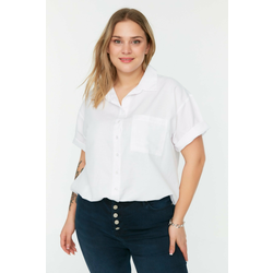 Trendyol Curve White Pocket Detailed Shirt