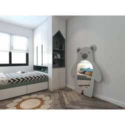 Hanah Home Podno ogledalo Bear, 110 cm x 150 cm, Sivo