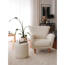 Atelier del Sofa Fotelja Teddy 85x85x82cm Bela