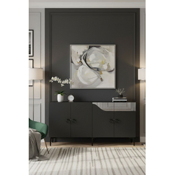 HANAH HOME Konzola Gama 150 Anthracite Silver