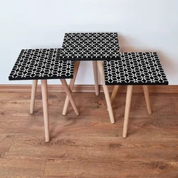 Hanah Home Set klub stočića 3Shp159, 3 komada, Crna